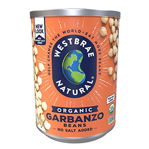 Westbrae Natural Organic Garbanzo Beans, No Salt Added, 25 Oz P