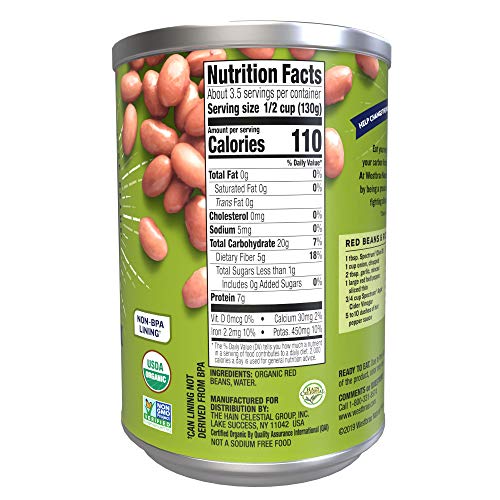 Westbrae Natural Organic Red Beans, 15 Ounce Cans Pack Of 12