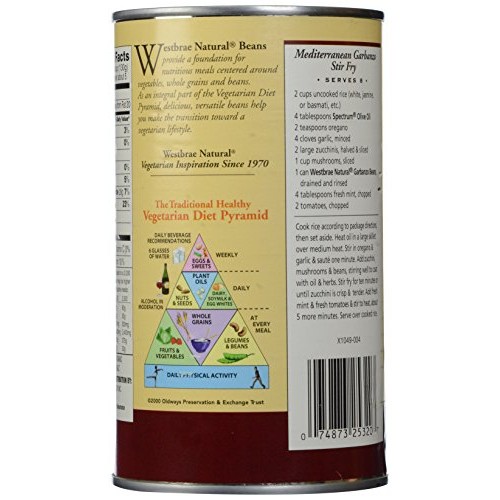 Westbrae, Organic Garbanzo Beans, 25 Oz