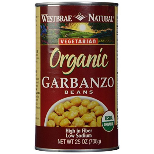 Westbrae, Organic Garbanzo Beans, 25 oz