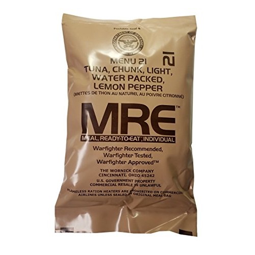 Lemon Pepper Tuna Mre Meal - Genuine Us Military Surplus Inspect