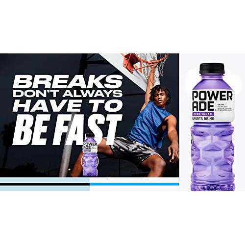 Powerade Zero Purple Grape, Zero Calorie Sports Drink, 20oz Bott...