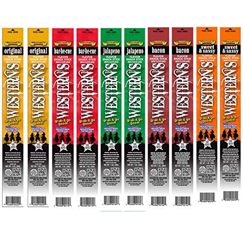 Westerns Smokehouse Meat Sticks Pack Of 10 - Pork And Beef Jerk