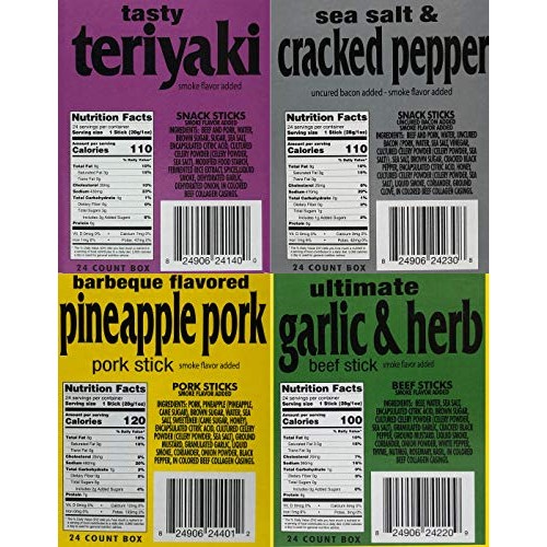 Westerns Smokehouse Meat Sticks Pack Of 36 - Pork And Beef Jerk