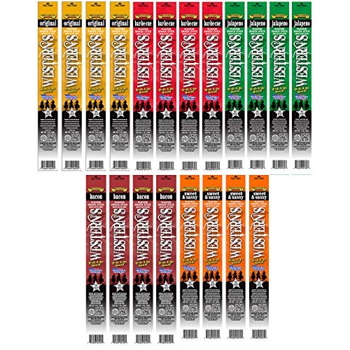 Westerns Smokehouse Meat Sticks Variety Pack Of 20 - Pork And B