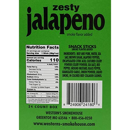 Westerns Smokehouse Simply Good Zesty Jalapeno Beef And Pork Je