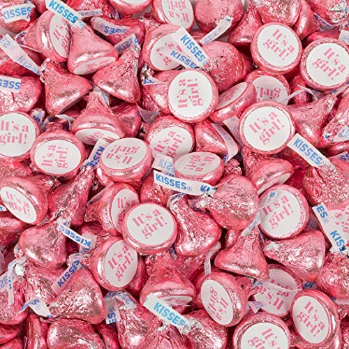 Girl Baby Shower Candy 1Lb Its A Girl Pink Hersheys Kisses Can