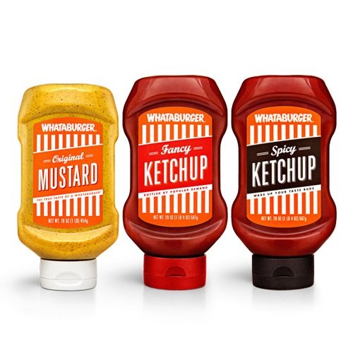 The Whataburger Legendary Trio Original Mustard, Fancy &Amp; Spicy