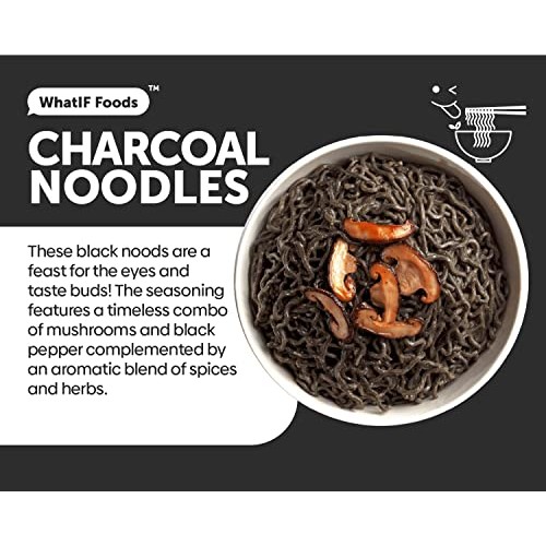 Healthy Instant Charcoal Noodles | Vegan, Air Fried, 17g Protein...