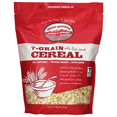 Wheat Montana Farms &Amp; Bakery, 7 Grain With Flax Seed Cereal, 1.6