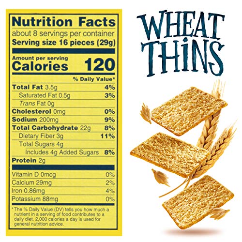 Wheat Thins Reduced Fat Whole Grain Wheat Crackers, 8.5 Oz