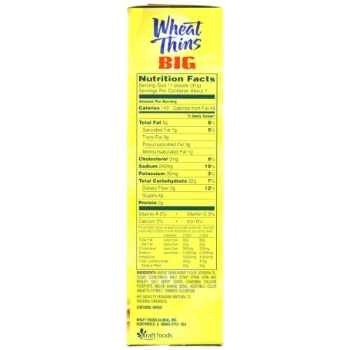 Wheat Thins, Big, 8-Ounce Boxes Pack Of 6
