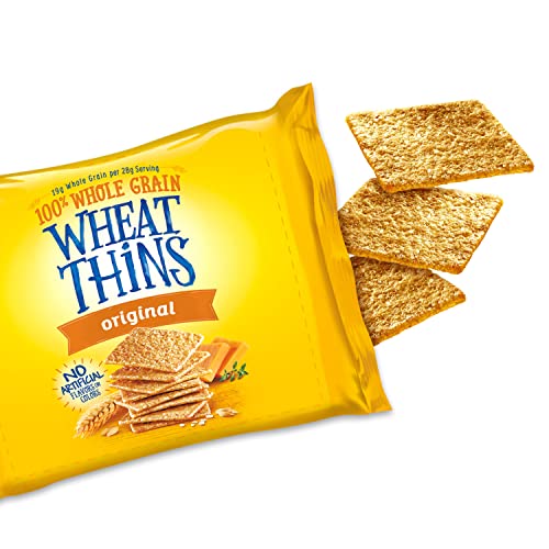 Wheat Thins Original Whole Grain Wheat Crackers, 6 Snack Packs