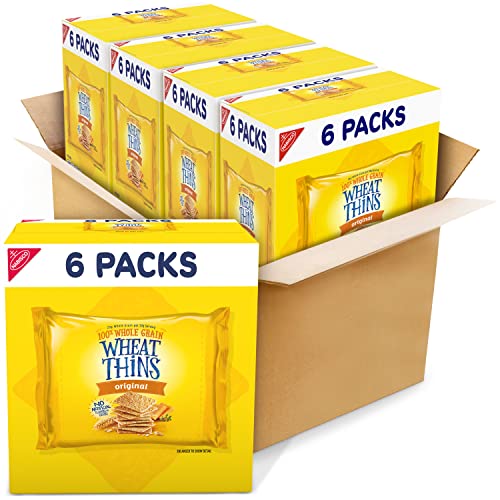Wheat Thins Original Whole Grain Wheat Crackers, 6 Count Pack o...