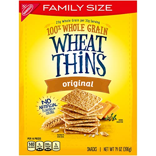 Wheat Thins Original Whole Grain Wheat Crackers, Family Size, 14