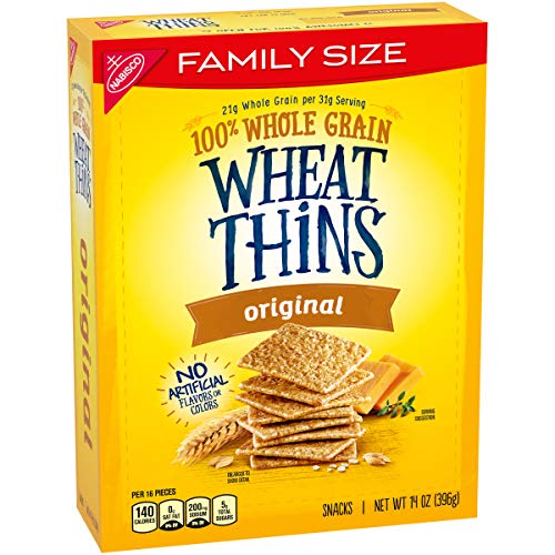 Wheat Thins Original Whole Grain Wheat Crackers, Family Size, 14