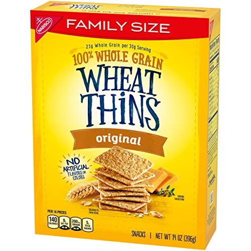 Wheat Thins Original Whole Grain Wheat Crackers, Family Size, 14