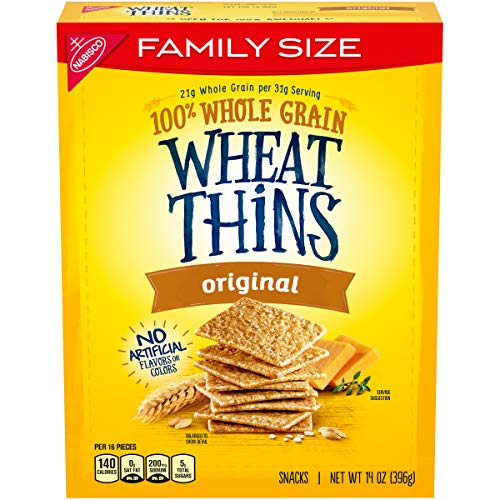 Wheat Thins Original Whole Grain Wheat Crackers, Family Size, 14