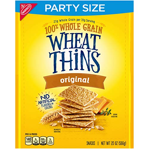 Wheat Thins Original Whole Grain Wheat Crackers, Party Size, 20