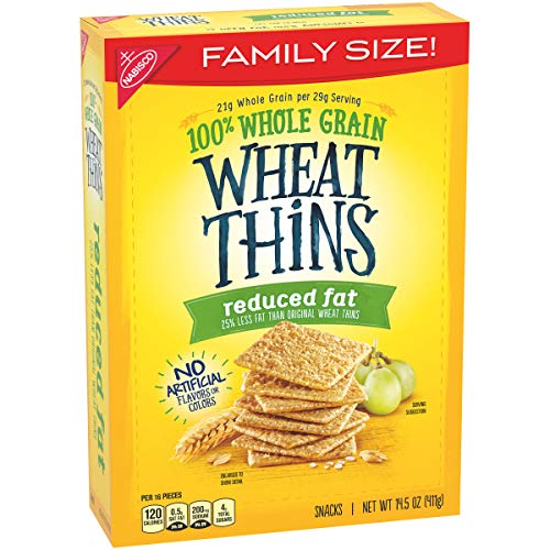 Wheat Thins Reduced Fat Whole Grain Wheat Crackers, Family Size,