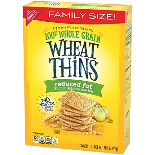 Wheat Thins Reduced Fat Whole Grain Wheat Crackers, Family Size,