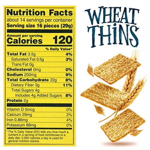 Wheat Thins Reduced Fat Whole Grain Wheat Crackers, 6 - 8.5 Oz B