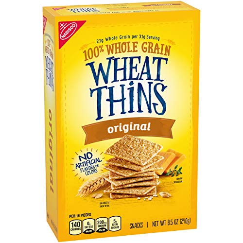 Wheat Thins Whole Grain Crackers 8.5 Oz Boxes 6, Original, 6 Count