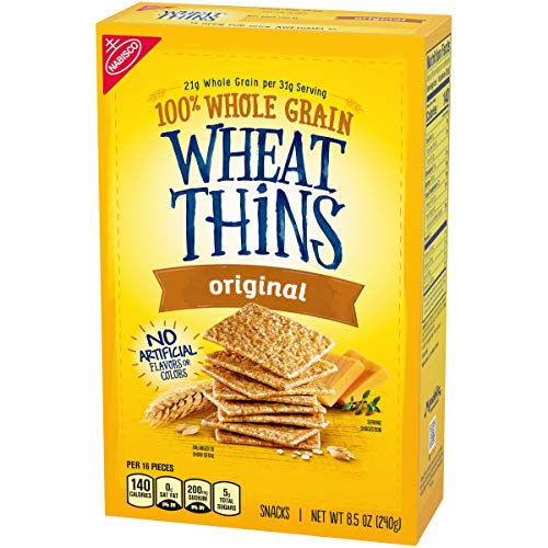 Wheat Thins Whole Grain Crackers 8.5 Oz Boxes 6, Original, 6 Count