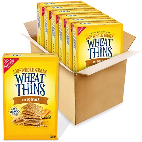 Wheat Thins Whole Grain Crackers 8.5 Oz Boxes 6, Original, 6 Count