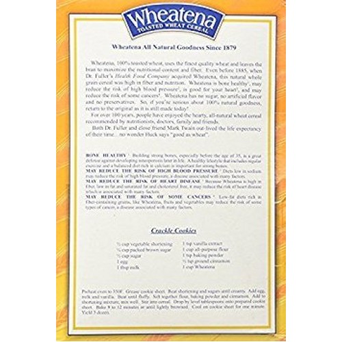 Wheatena Toasted Wheat Cereal, 20Oz Boxes 2 Pack