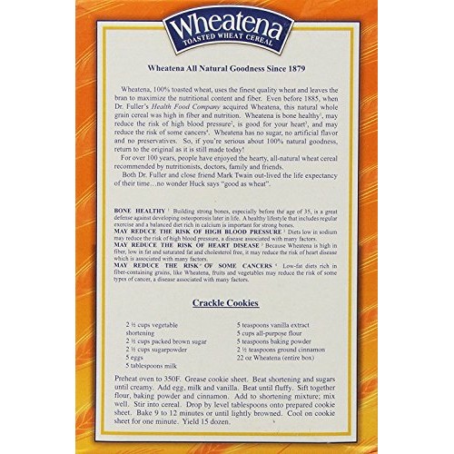Wheatena Toasted Hot Wheat Cereal 20 Oz Pack Of 6