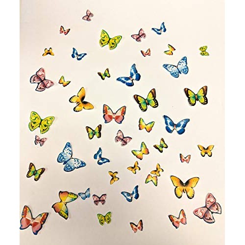 Set Of 50 Edible Cupcake Toppers Wedding Cake Birthday Party Foo