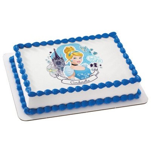 Cinderella Edible Icing Image Cake Topper 8 Round