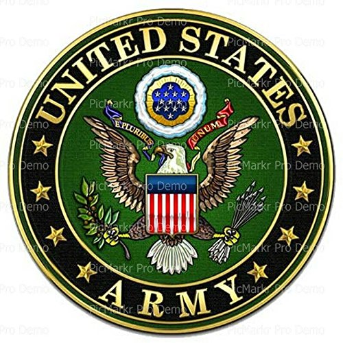 8 Round Cake - United States Army Logo Birthday - Edible Cake O