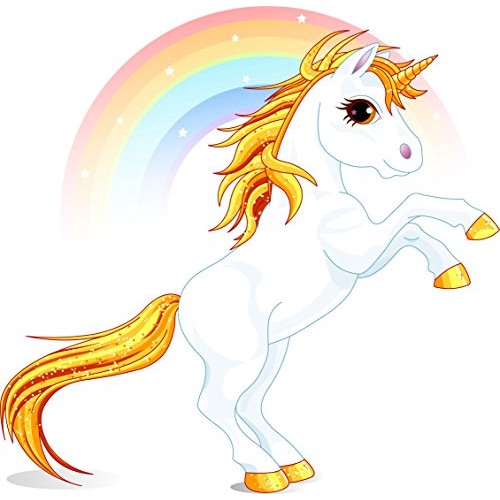 Whimsical Practicality Unicorn And Rainbow Edible Cake Image Top