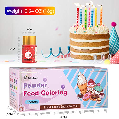 Powder Food Coloring For Cake Decorating - Whishine 5.1 Oz Water