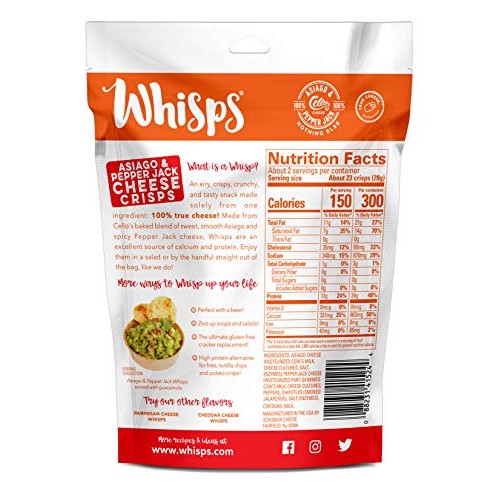 3 Pack Value: Cello Whisps Pure Parmesan Cheese Crisps