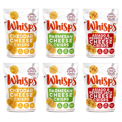 Whisps Cheese Crisps 6 Pack Assortment | Keto Snack, No Gluten,