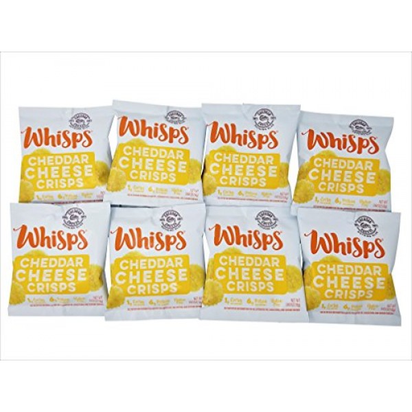 Whisps Cheese Crisps 8 Pack 0.63Oz Cheddar
