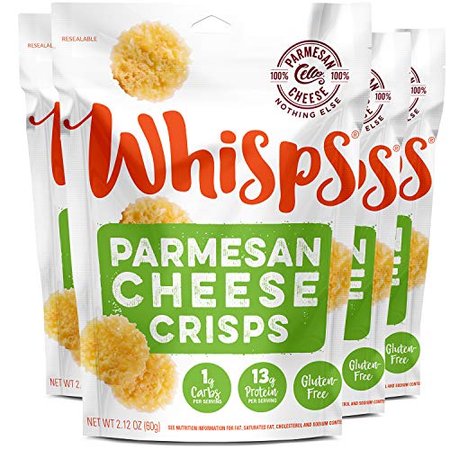 Whisps Parmesan Cheese Crisps | Keto Snack, No Gluten, No Sugar,