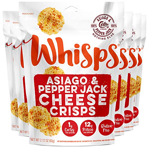 Whisps Asiago &Amp; Pepper Jack Cheese Crisps | Keto Snack, Gluten F