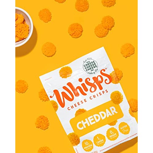 Whisps Cheddar Cheese Crisps | Keto Snack, Gluten Free, Sugar Fr