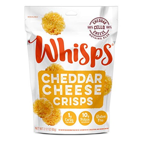 Whisps Cheddar Cheese Crisps | Keto Snack, Gluten Free, Sugar Fr