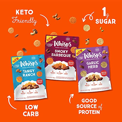 Whisps Cheese Crisps & Nuts Snack Mix - Parmesan Garlic & Herb, ...