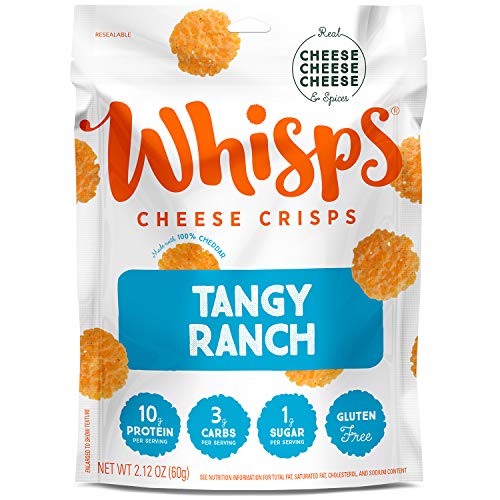 Whisps Tangy Ranch Cheese Crisps | Keto Snack, Gluten Free, Suga