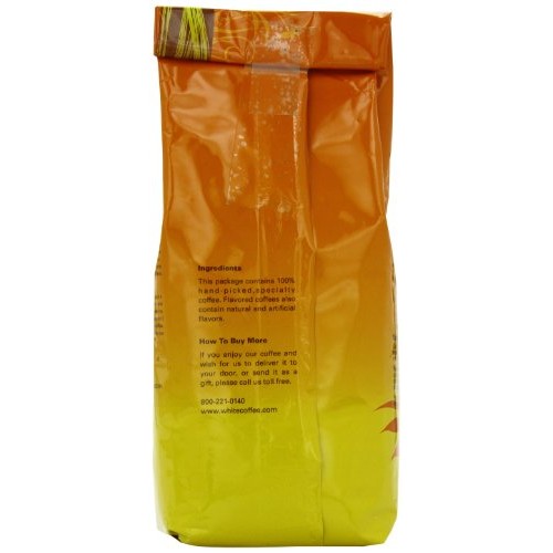 White Coffee Ground Coffee, Chocolate Raspberry, 12 Ounce