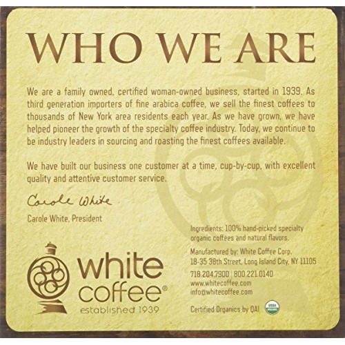 White Coffee Organic Single Serve Coffee, Sea Salt Caramel, 10 C