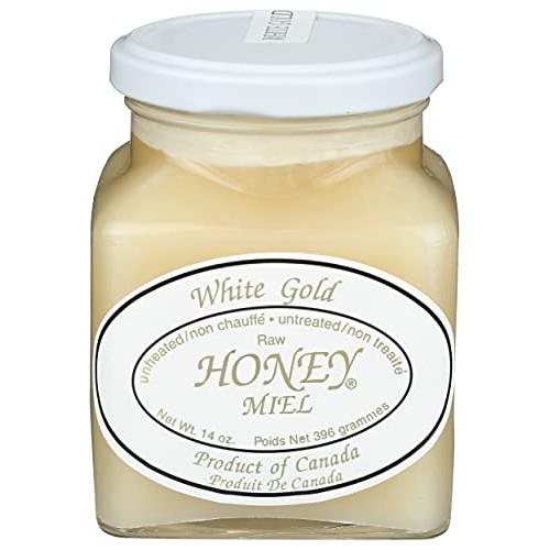 WHITE GOLD HONEY Raw White Honey, 14 OZ