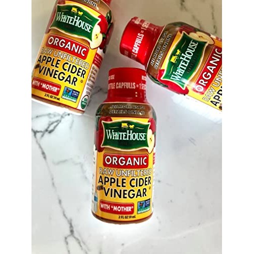 White House Organic Apple Cider Vinegar Shots, Raw Unfiltered , ...