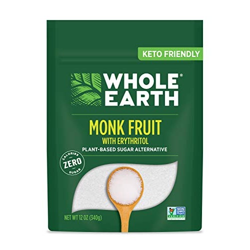 Whole Earth Monk Fruit Sweetener With Erythritol, Plant-Based Su